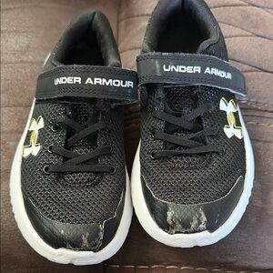 Under Armour Kids Black and White Mesh Sneakers